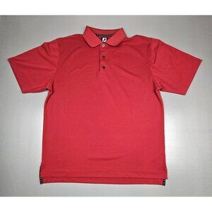 FootJoy‎ Mens Large Golf Polo Shirt Solid Performance. Red Logo